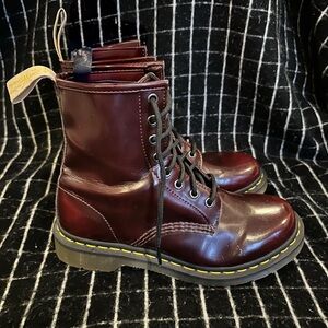 Dr. Marten Burgundy Lace-Up Boots